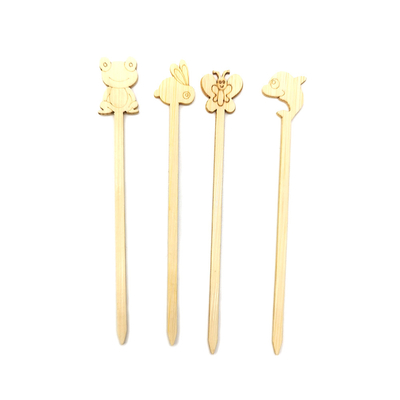 Customized Disposable Sandwich Bamboo Food Picks For Olive